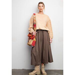 100% Cotton Wide Leg Everyday Ankle Pants - Size Medium